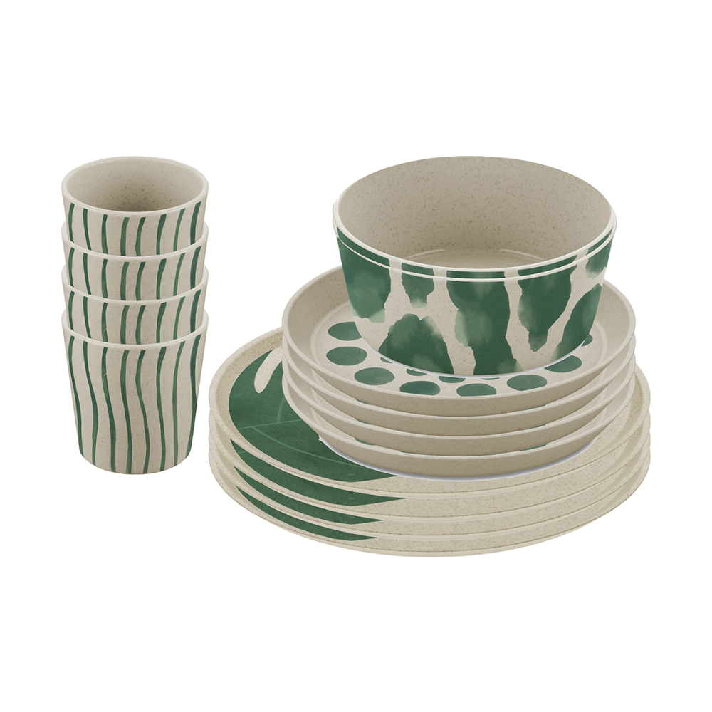 Connect Monstera servisset 16 delar, Nature desert sand