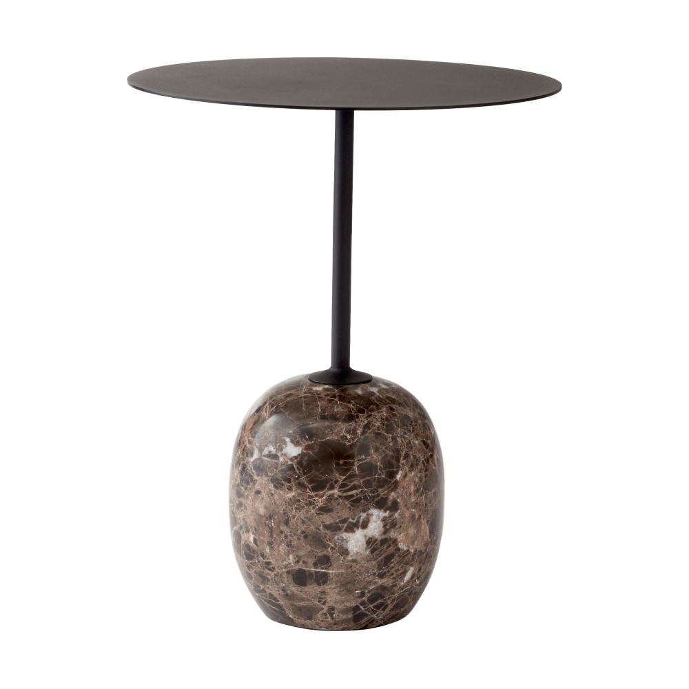 Lato bord LN8, Warm black-Emparador marble