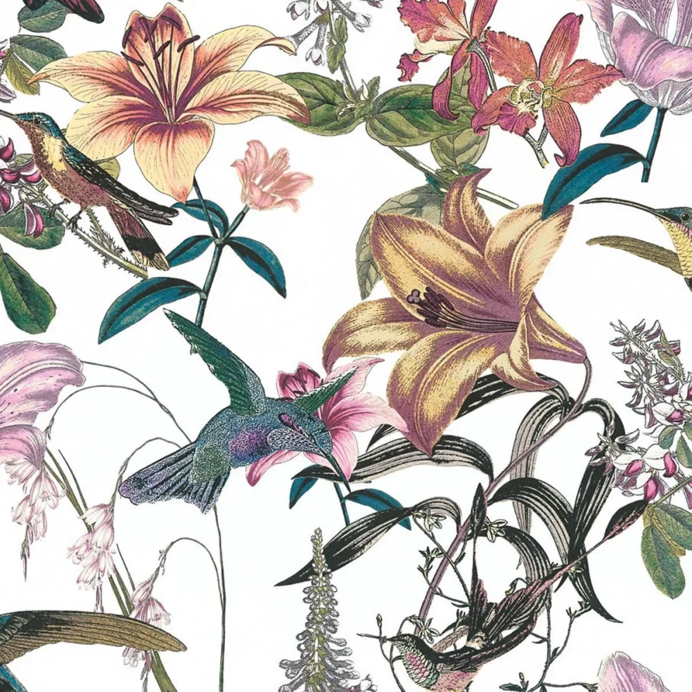 Jungle Chic 37701-1 Vit Tapet | Stuvbutiken