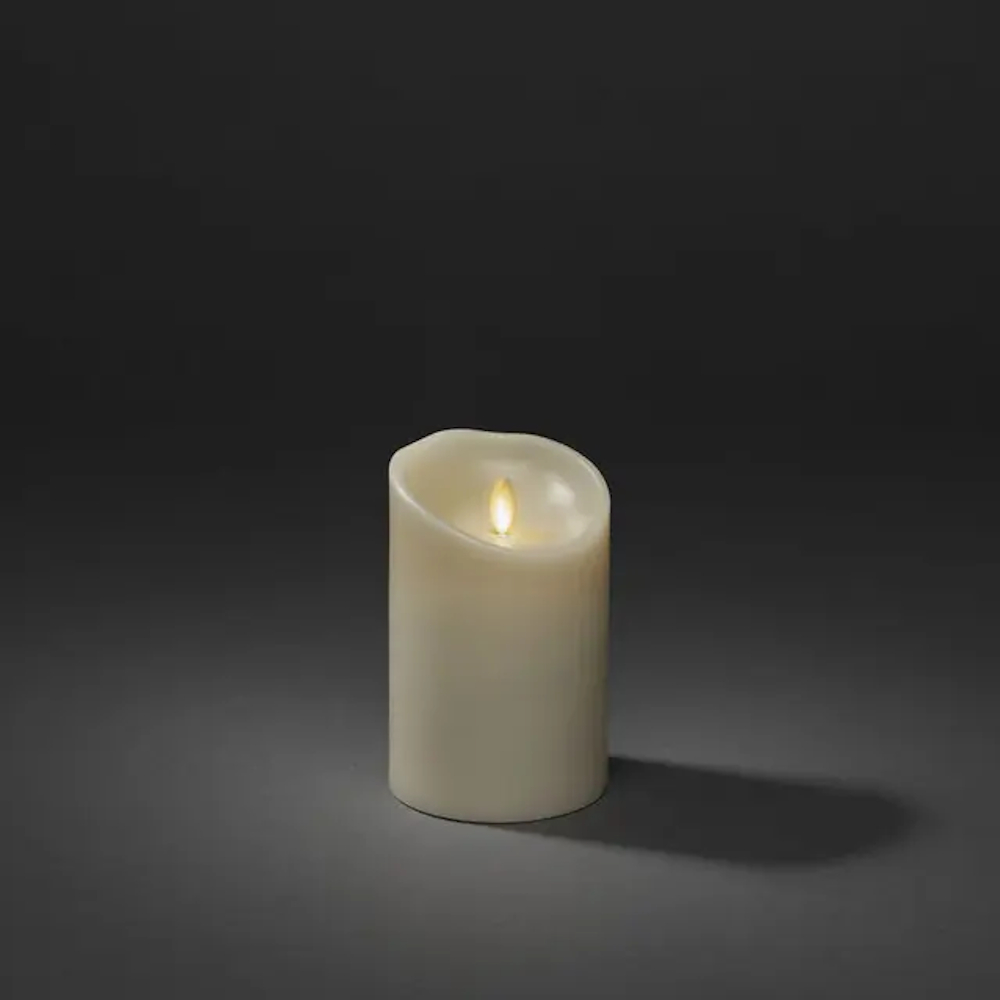 Vaxljus LED 8,8x13,4cm IP20 Gräddvitt Konstsmide