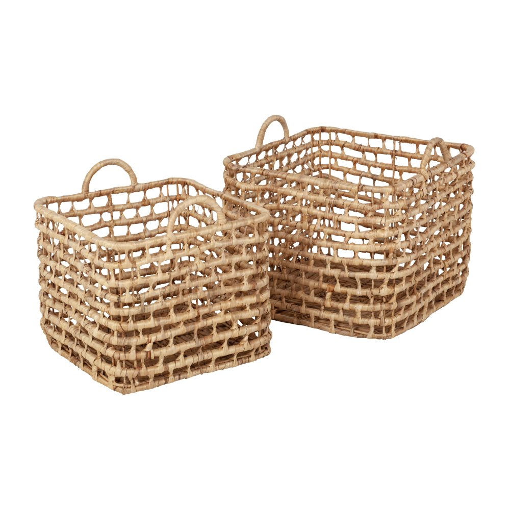 Lily square open twist korg 2 delar, Natural