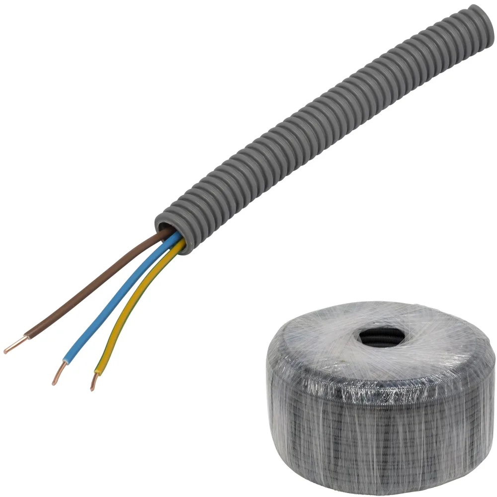 Pipelife EQ PowerFlex Kabel fördragen, brandklass D 16 mm x 100 m, 5G1.5 mm² - Bild 2