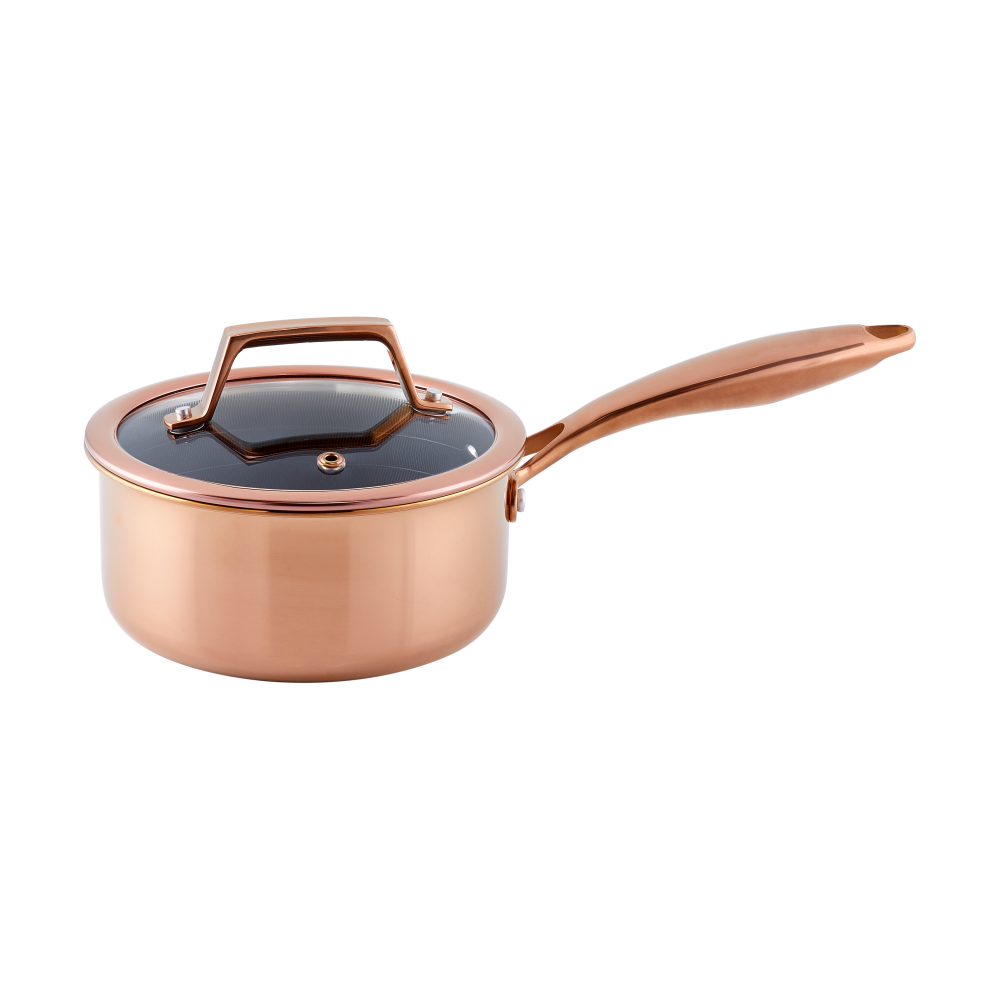 Hâws Santo kastrull med lock hybrid coating 1,5 L, Rose Gold