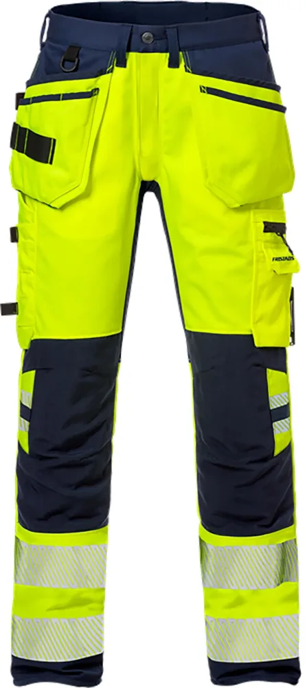 Fristads FR 2707 PLU Arbetsbyxa varsel, gul D116