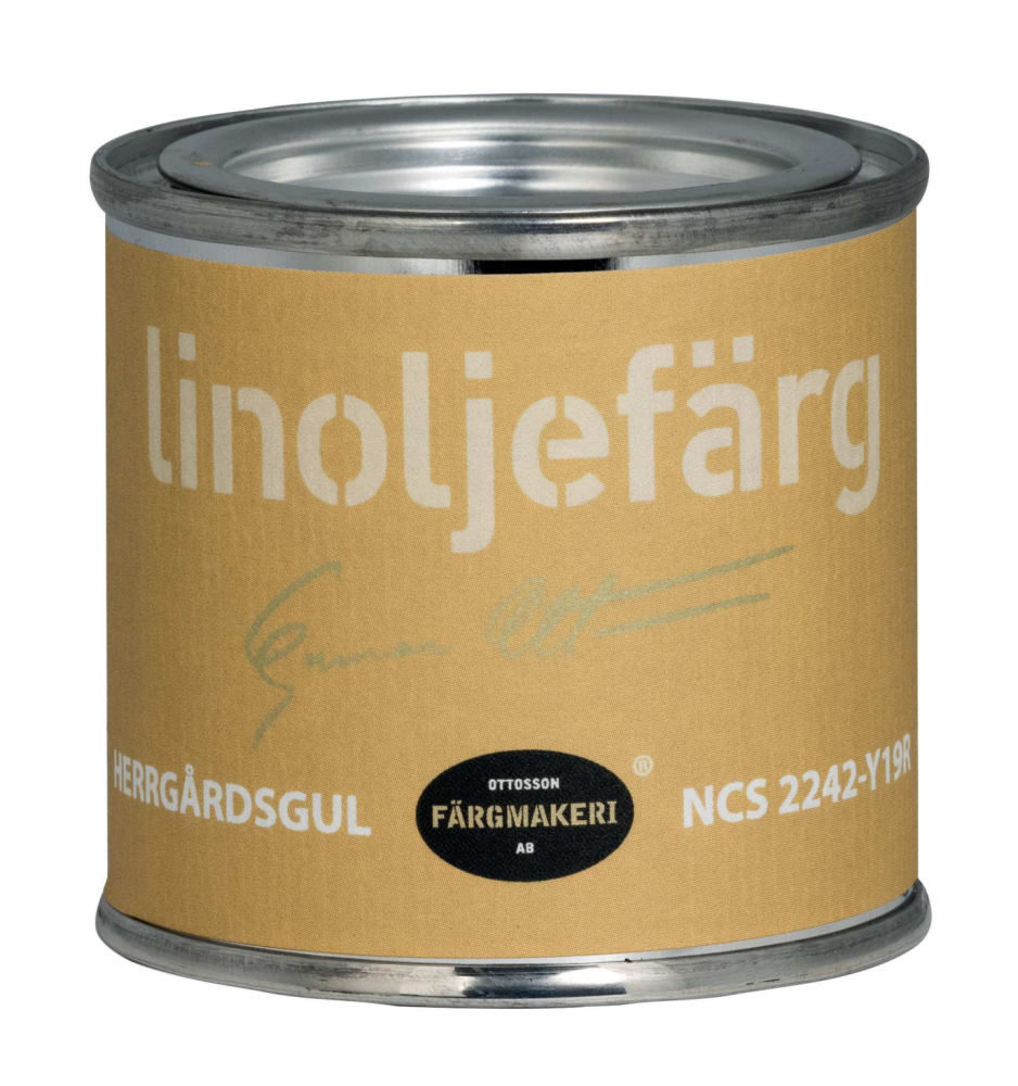 LINOLJEFÄRG HERRGÅRDSGUL 0,1L OTTOSSON FÄRGMAKERI