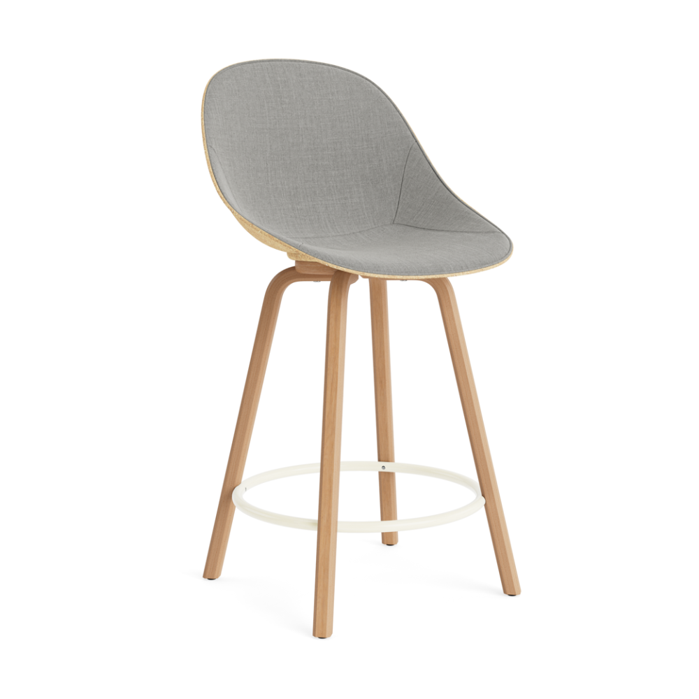 Mat Bar Chair barstol framsideklädd 65 cm, Remix 133-hemp-beech-cream steel
