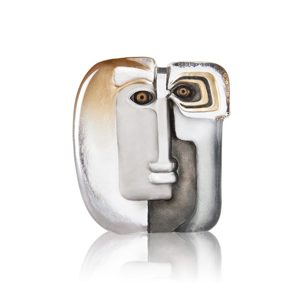 Ideo Masq Ltd Ed 299ex glasskulptur, Guld