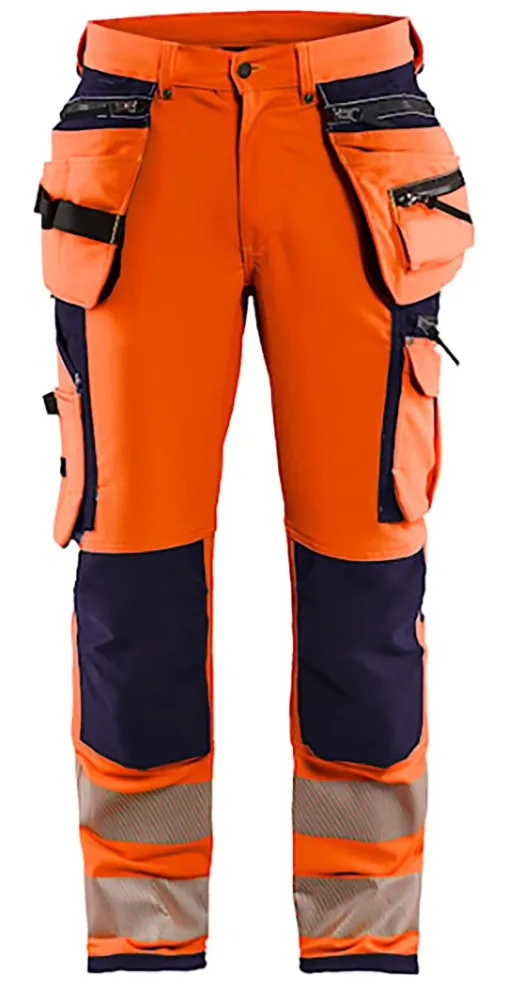 Blåkläder 199716425389C54 Arbetsbyxa varsel, orange/marinblå C54