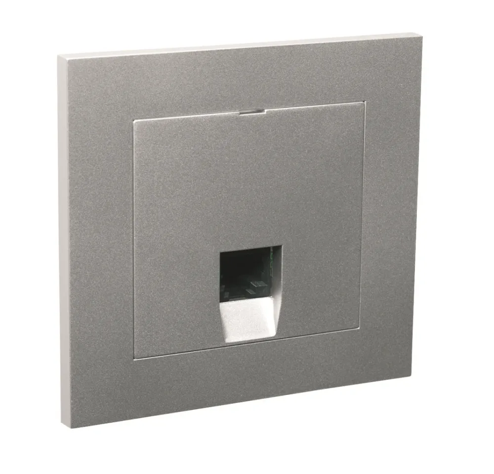 Elko EKO04818 Modularuttag RJ45-uttag, aluminium 1 koppling
