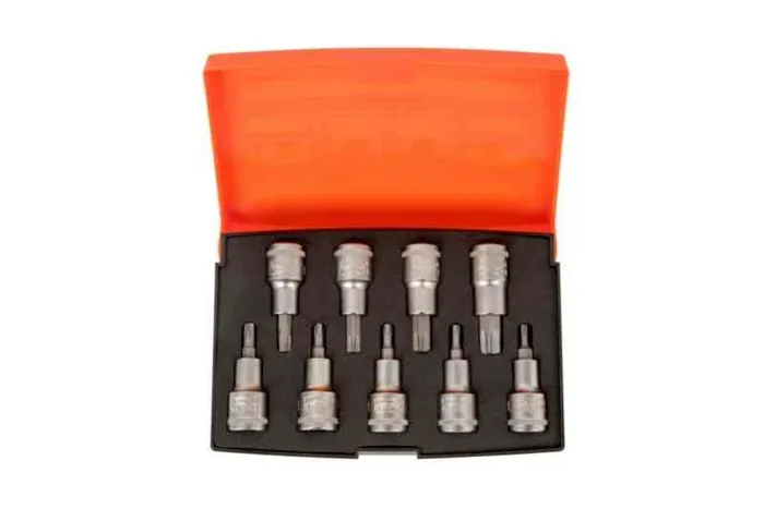 BITSPIPESETT 1/2" TORX TX20-TX60 KORTE
