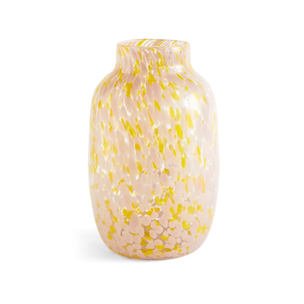 Splash Round vas L, 30 cm Light pink-yellow