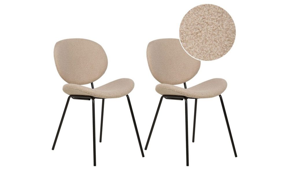 Matsalsstol Luana set om 2 Beige-Svart