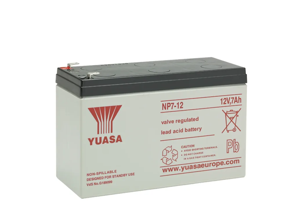 Yuasa NP7-12 Batteri 12V, 7,0 Ah