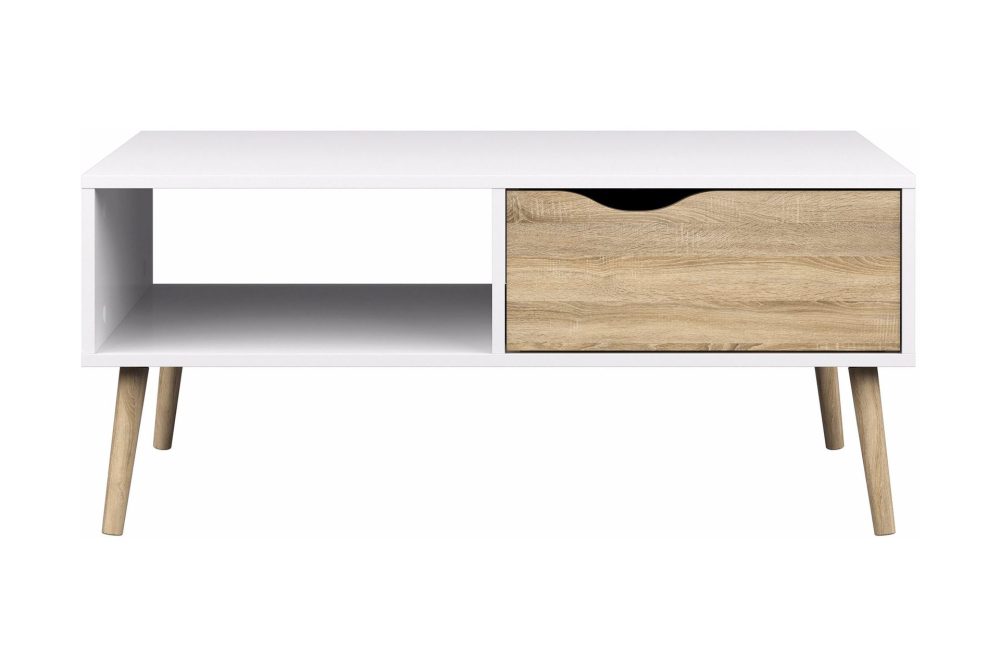 Delta Soffbord 99 cm med Förvaring Låda + Hylla