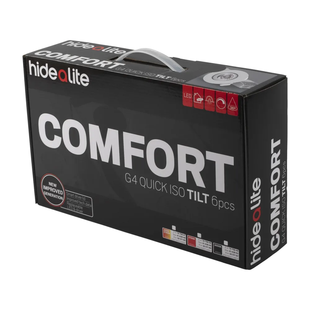 Hide-a-Lite Comfort G4 7475847 Downlight 6-pack, 7,5 W 520 lm, 2-27 K, 36 GR - Bild 2