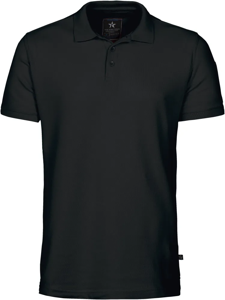 Texstar PS04 Pikétröja svart, bomull/polyester Svart