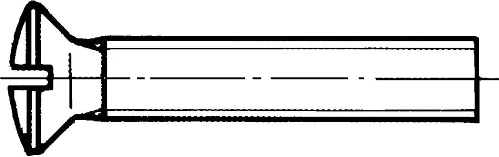REYHER 009647009040040 Spårskruv Mässing, DIN 964 A, MKFS M4x40 mm, 200-pack - Bild 2