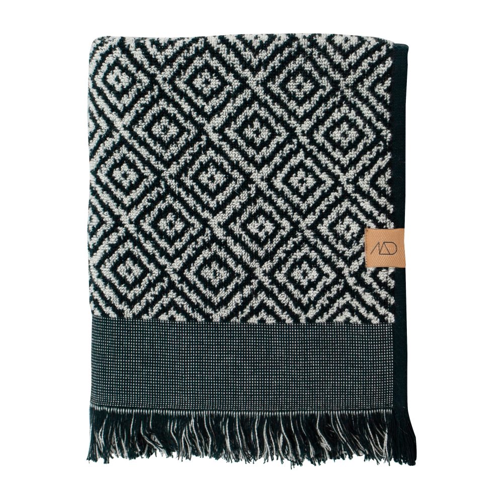 Morocco handduk 50x90 cm, Black-white