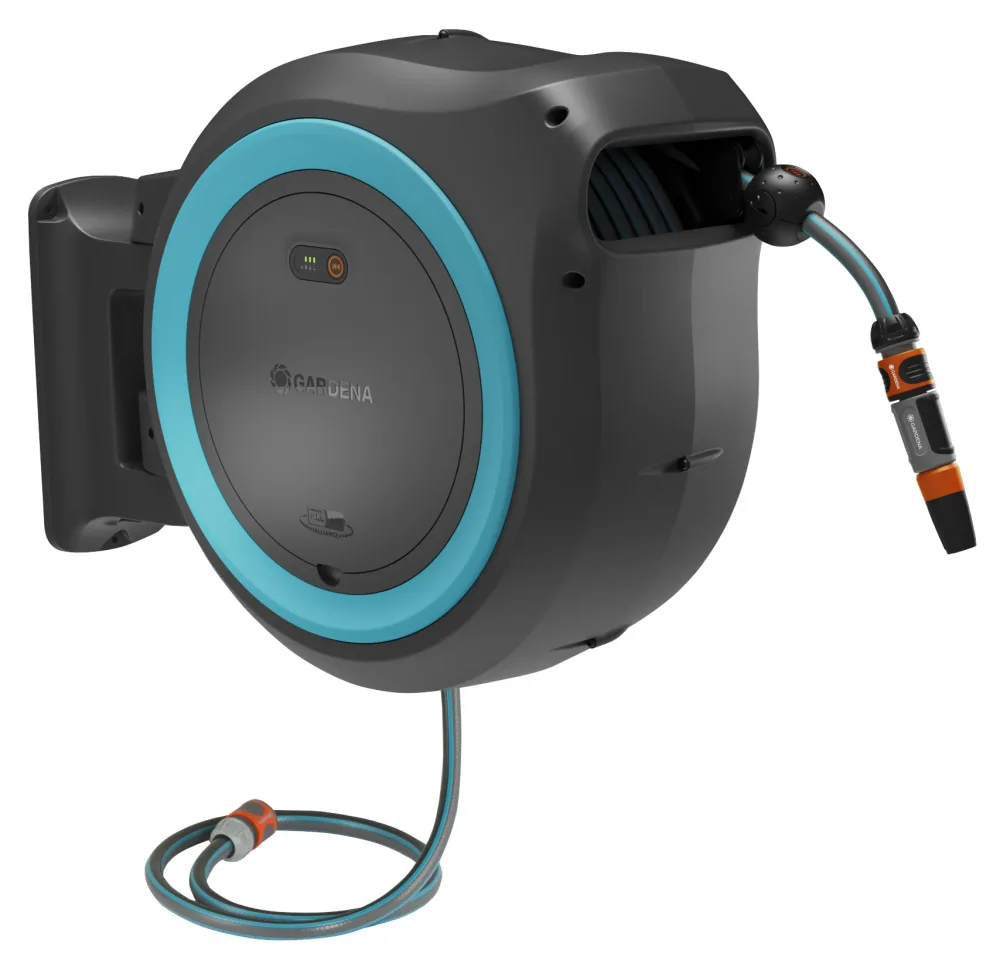 Gardena PowerRoll XXL Väggslangbox med batteri och laddare, 40 m