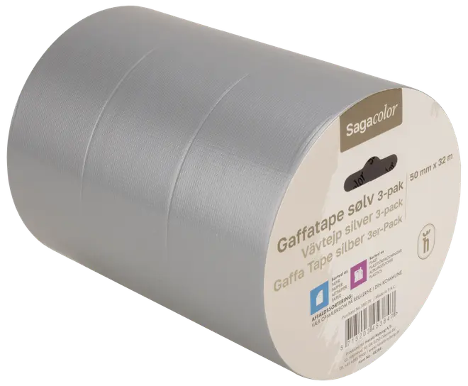 Sagacolor Byggtejp 50 mm x 32 meter, 3-pack