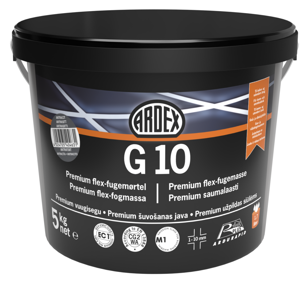 KAKEL/KLINKERFOG G10 SIGRÅ5KG SILVERGRÅ 1-10MM ARDEX