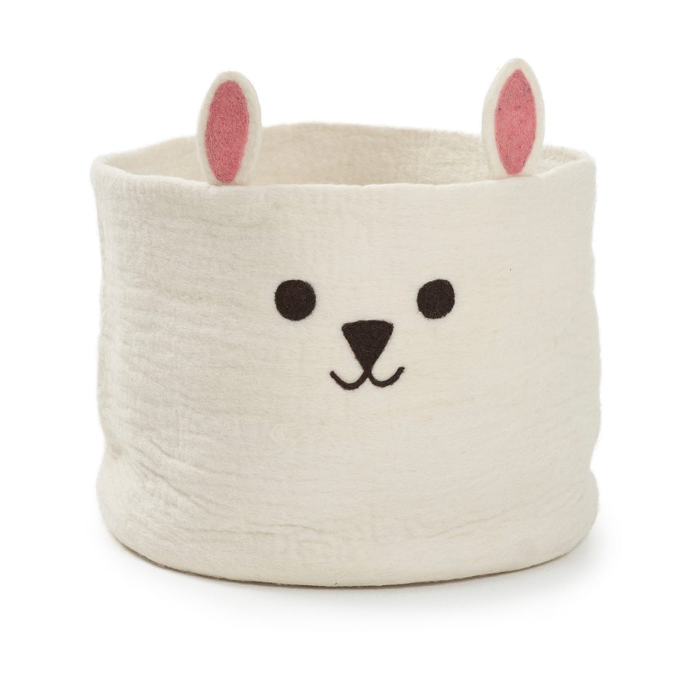 Rabbit korg Ø40 cm, Vit