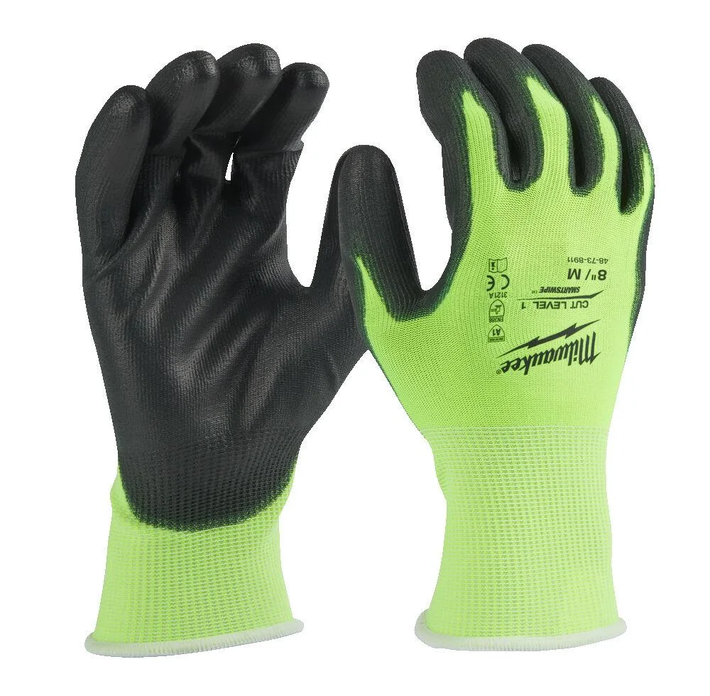 Milwaukee 4932479916 Montagehandske PU doppad, CL1/A, Hi-Vis S/7 - Bild 2