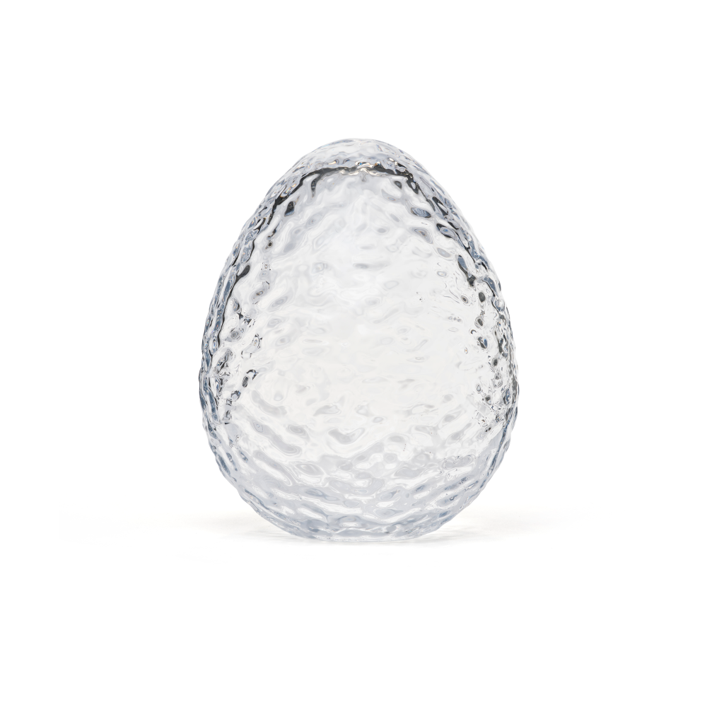 Gry stående ägg 16 cm, Clear