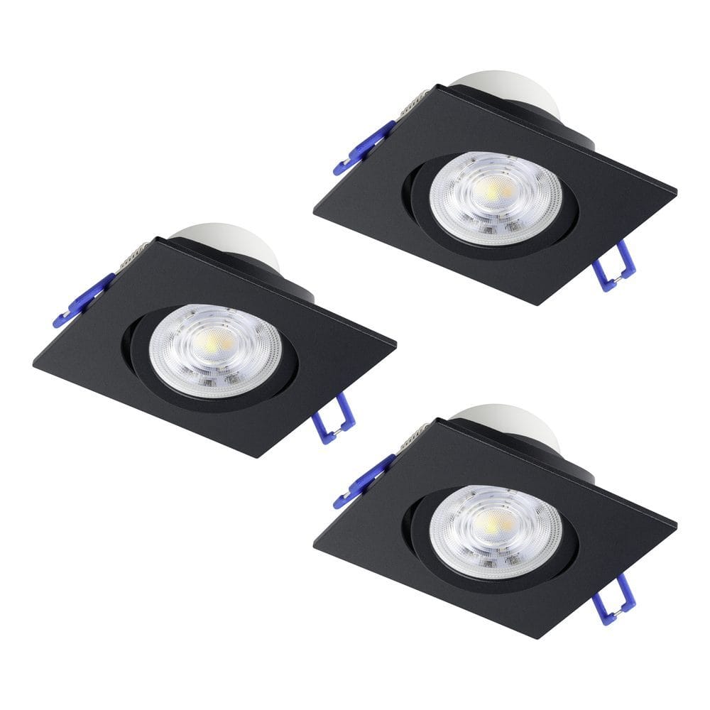 Infälld Lampa Saliceto 88x88 mm 4000K Set om 3
