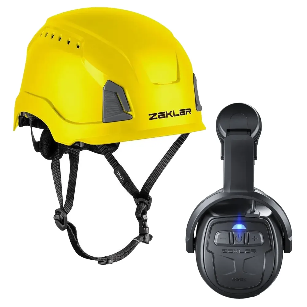 Zekler Sonic 530H + Zone Mips Hörselskyddspaket med skyddshjälm Orange hjälm - Bild 2