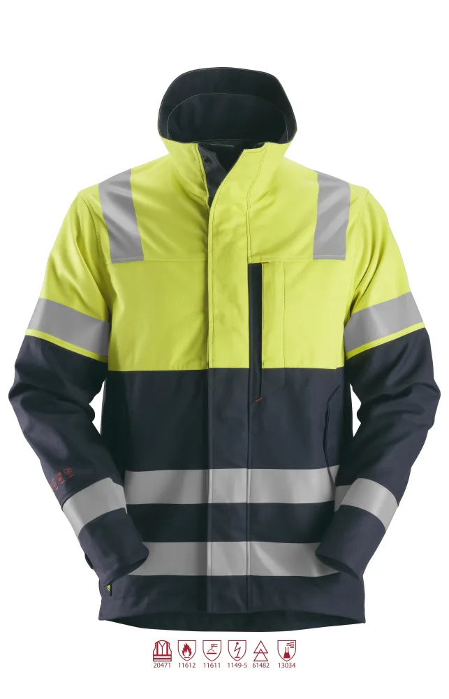 Snickers Workwear 1560 ProtecWork Jacka varsel, marinblå/gul M