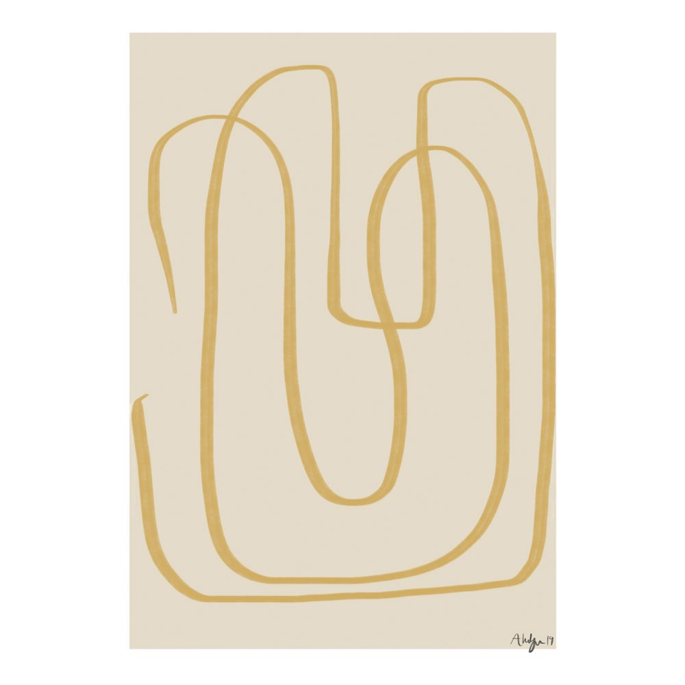 Different Ways I poster gul, 30x40 cm