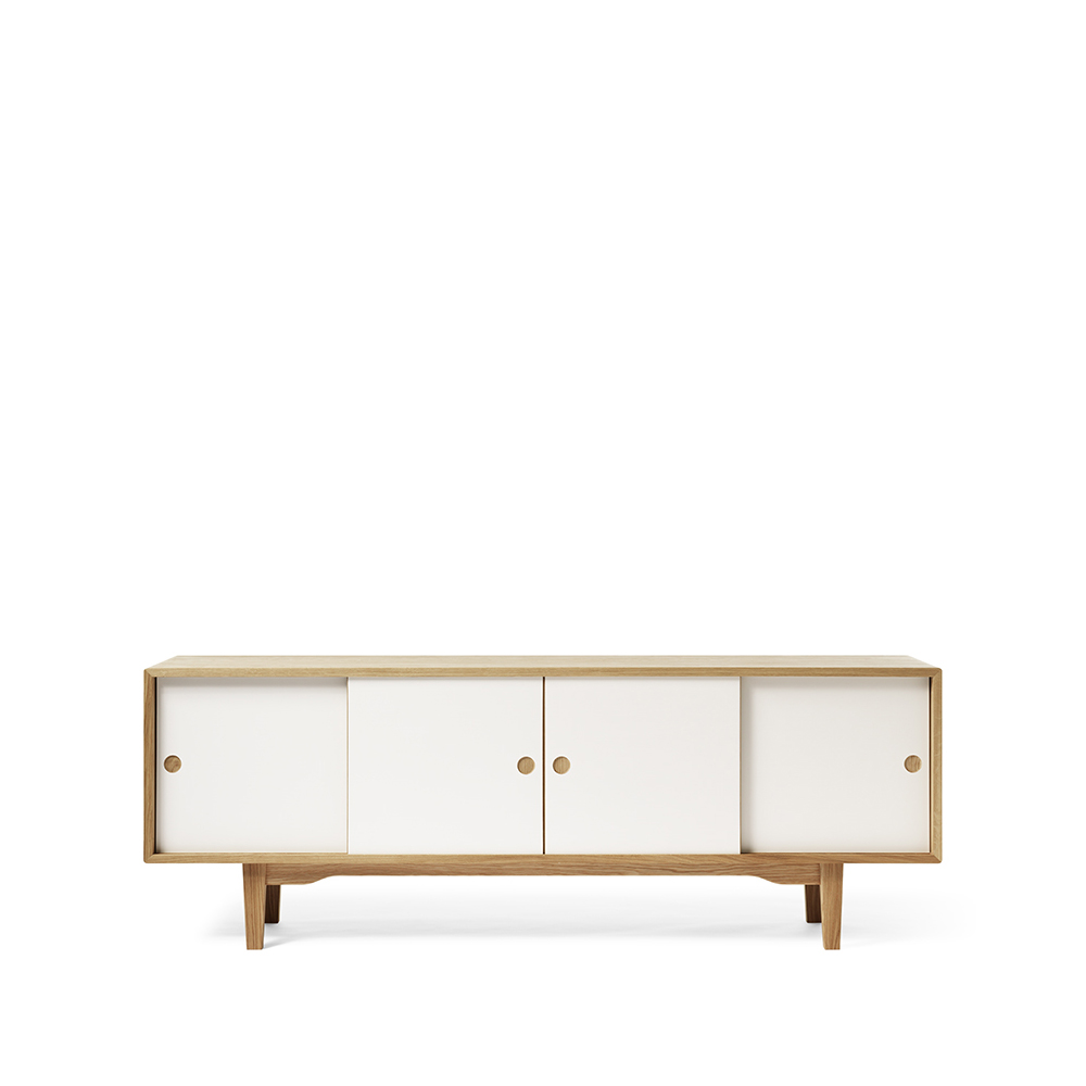 Moodi 180 sideboard, vit/ek, ekstomme