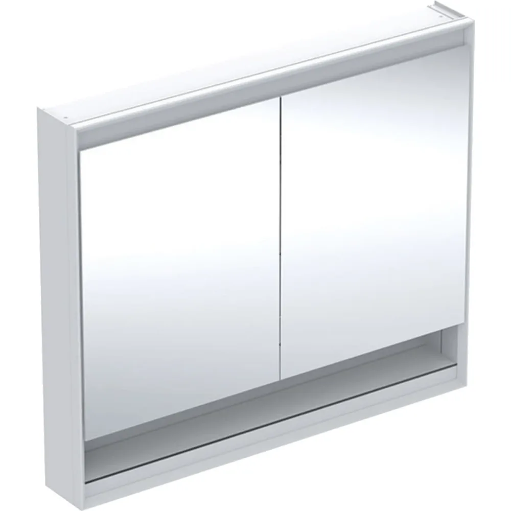 Geberit ONE 505.834.00.1 Spegelskåp 105 cm, 2 dörrar, med nisch Aluminium