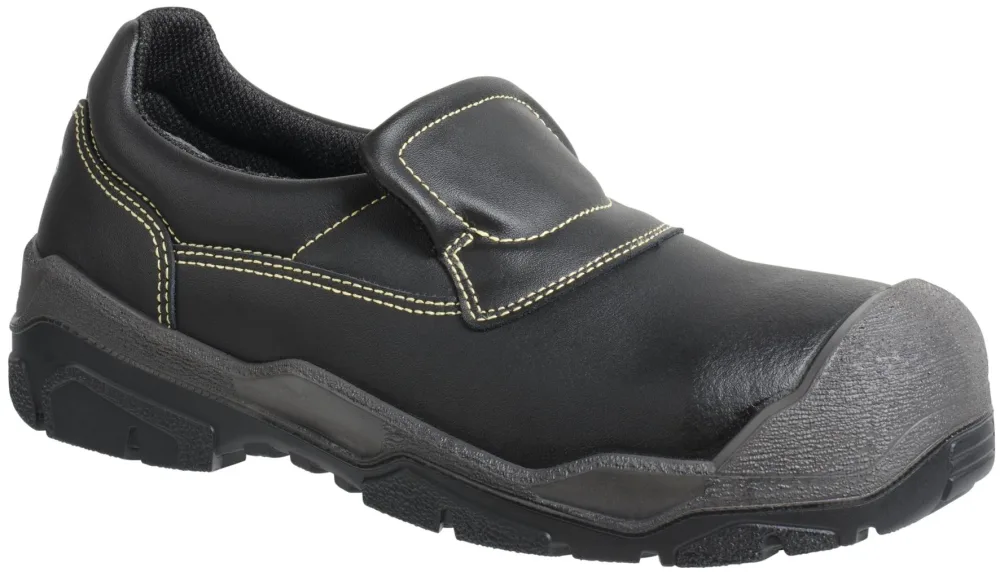 Jalas 1550 Low Skyddssko S2, svart, läder, utan snörning 44
