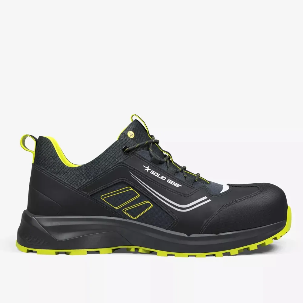 Solid Gear Adapt Low Skyddssko S3L, ESD, svart/gul 36