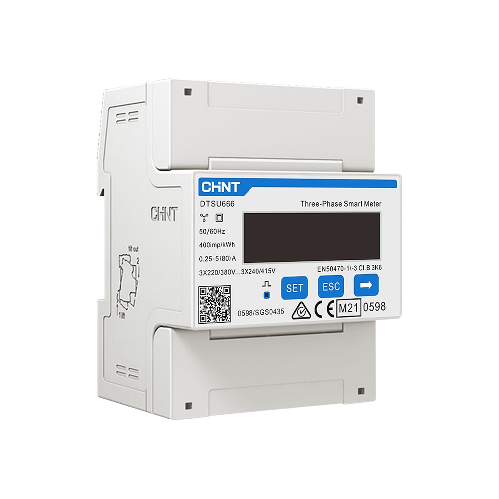3 Fas Smart Meter 1,5W, 3x230/400V, 80A, Chint 9952571