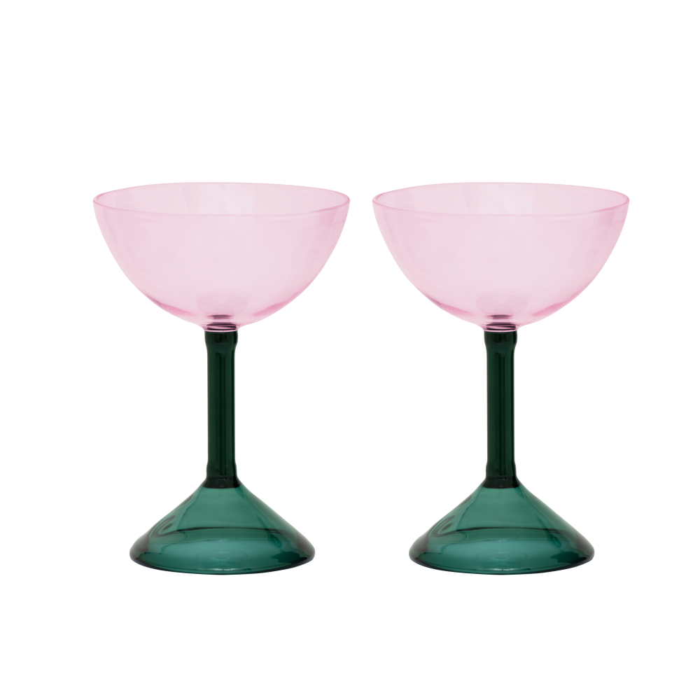 Urban Nature Culture gåvoset coupeglas 2-pack, Pink