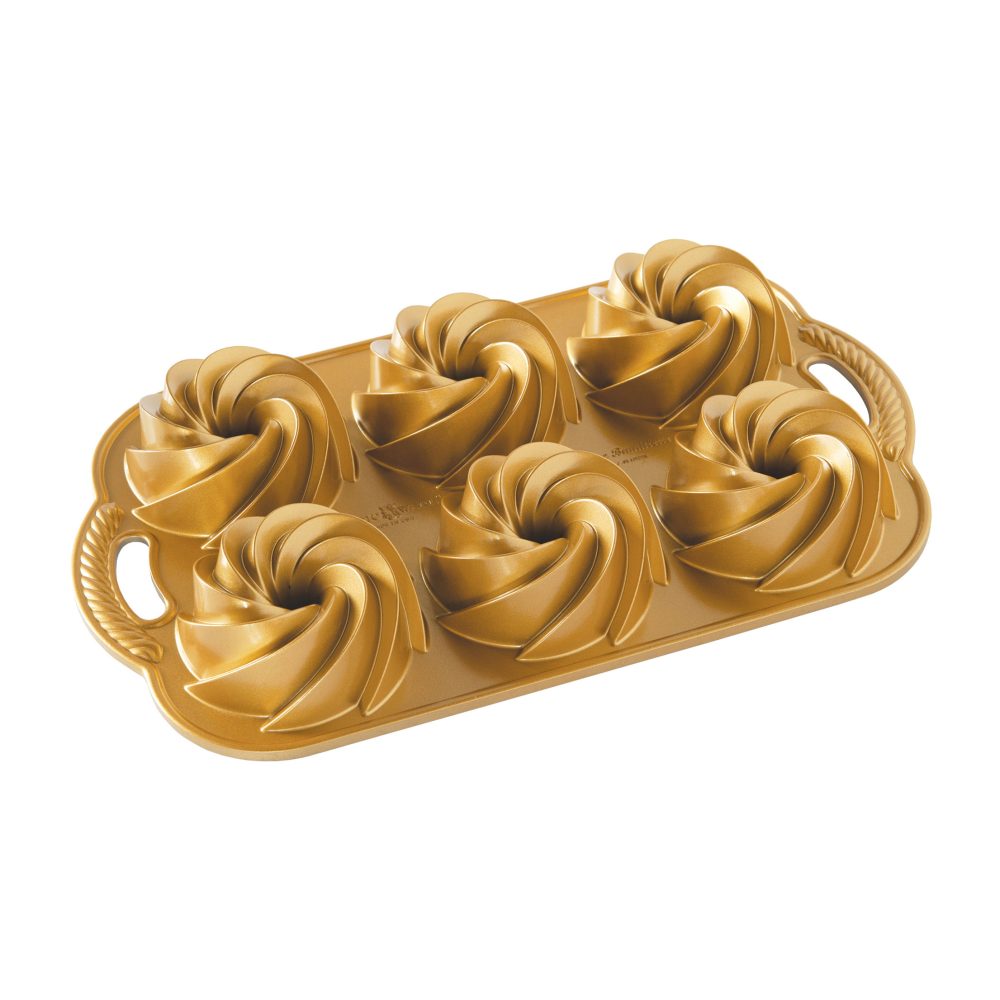 Nordic Ware heritage bundtlette bakform guld, 0,9 L
