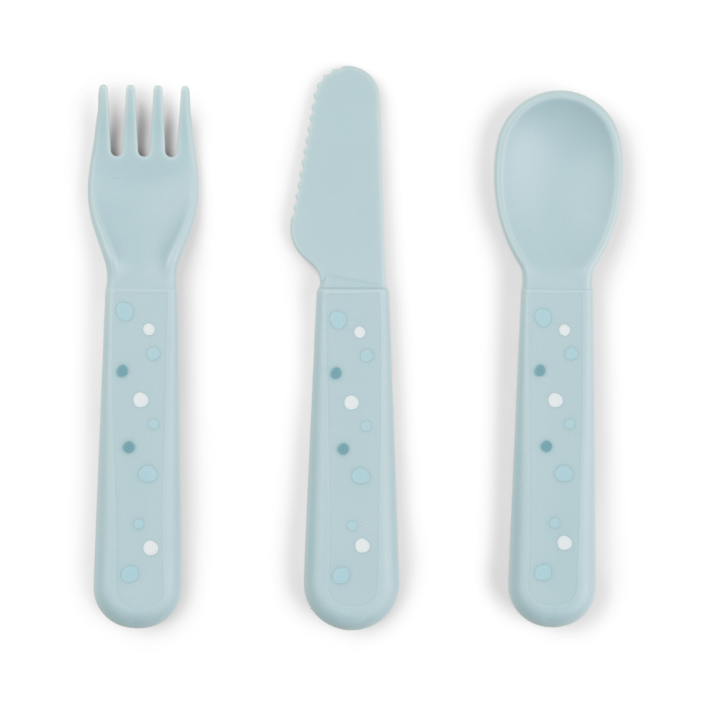 Happy Dots foodie bestickset 3 delar, Blue