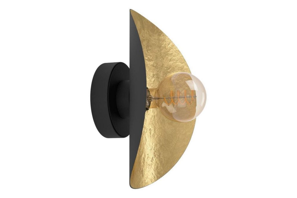 Vägglampa Eglo Saceda Svart/Guld