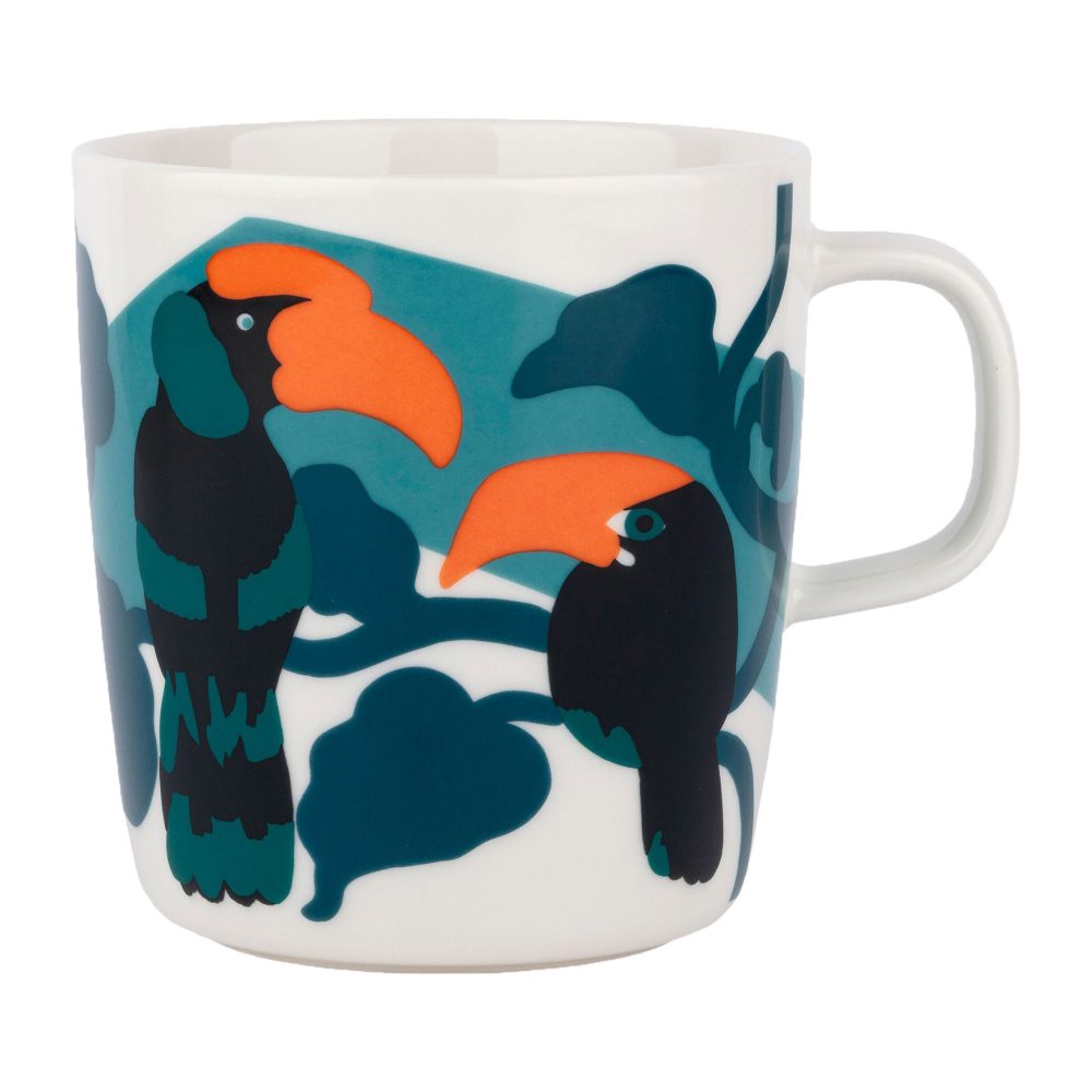 Pepe temugg 4 dl, Vit-turkos-orange