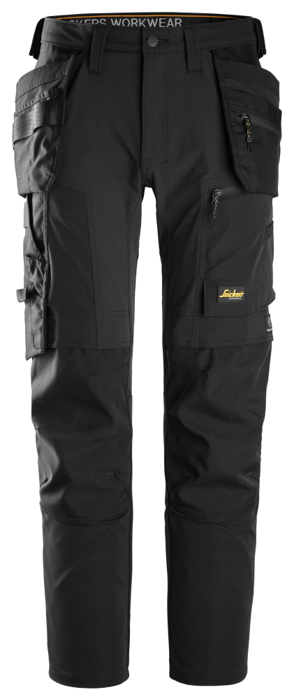 ARBETSBYXA SNICKERS WORKWEAR STRETCH AW HF, SVART STL: 108