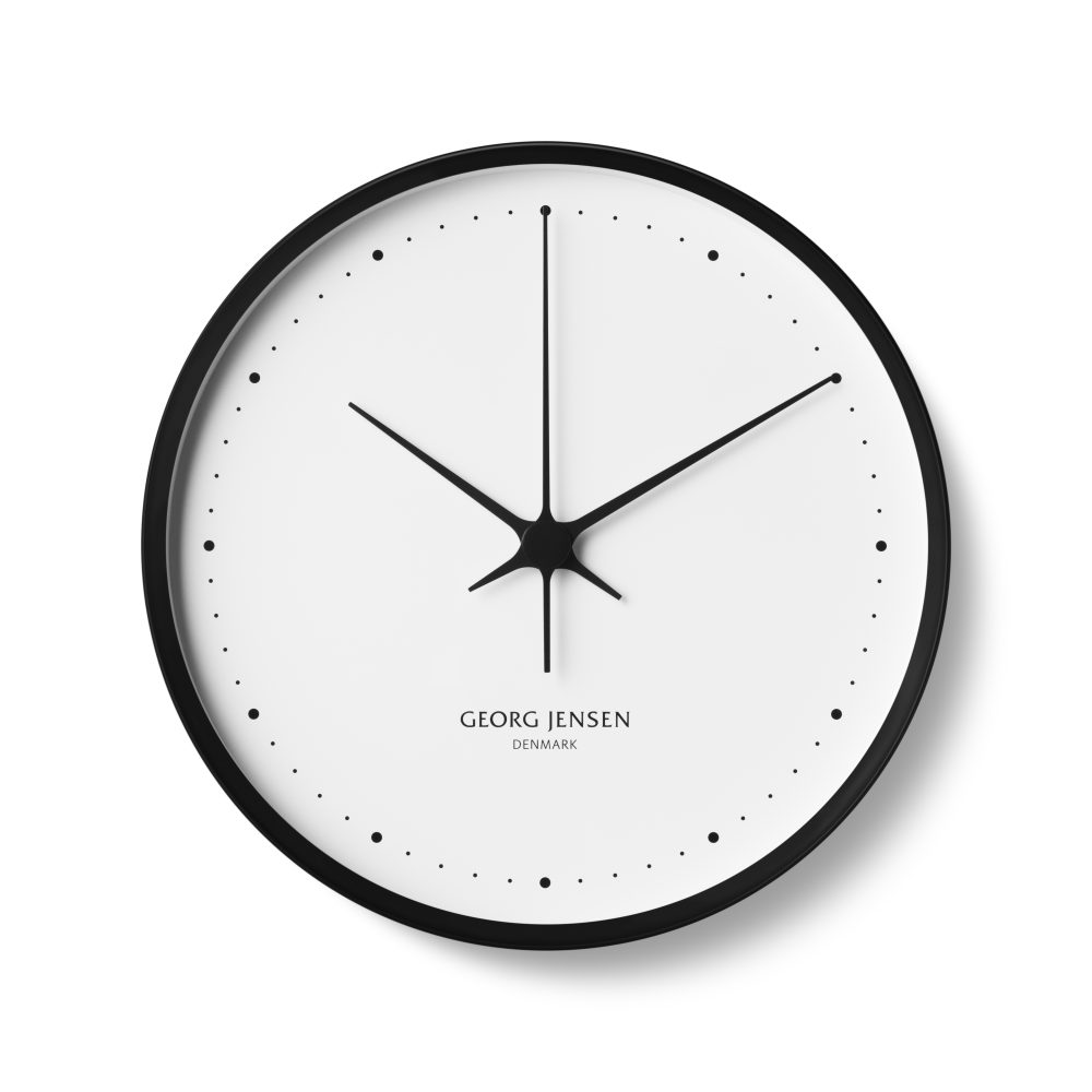 Henning koppel väggklocka Ø 30 cm, Svart-vit