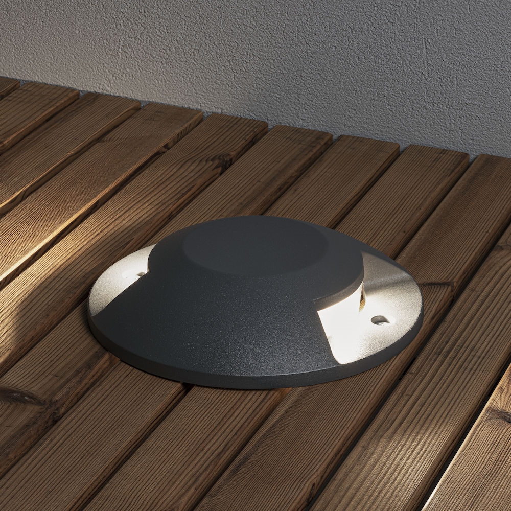 Markspot LED 10W 2-Väg, IP65, Mörkgrå, Konstsmide