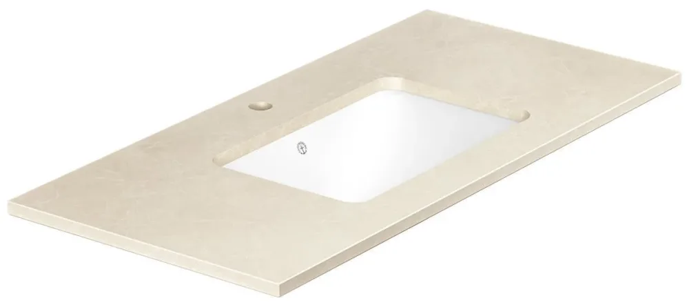 Gustavsberg Ducentic GB71DCWT10CC11 Stenbänkskiva 100 cm, beige, 1 ho, 1 blandarhål