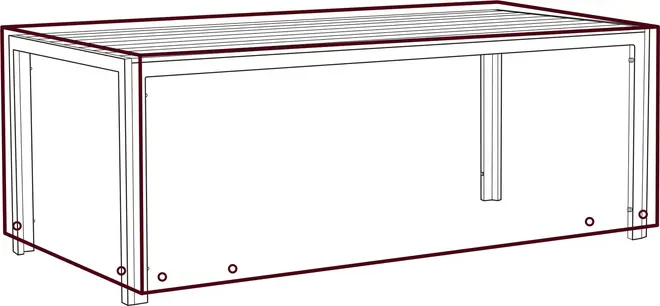 Bordsöverdrag 75x90x200 cm - Svart