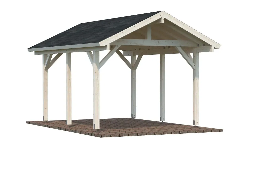 Palmako Robert Carport 16 m²/11,7 m², impregnerad natur