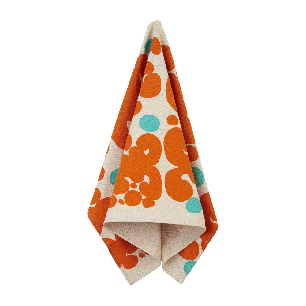 Keidas kökshandduk 43x70 cm, Beige-orange-turkos