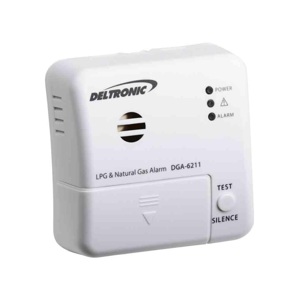 LPG Och Natur Gaslarm DGA-6211 85dB Vit Deltronic
